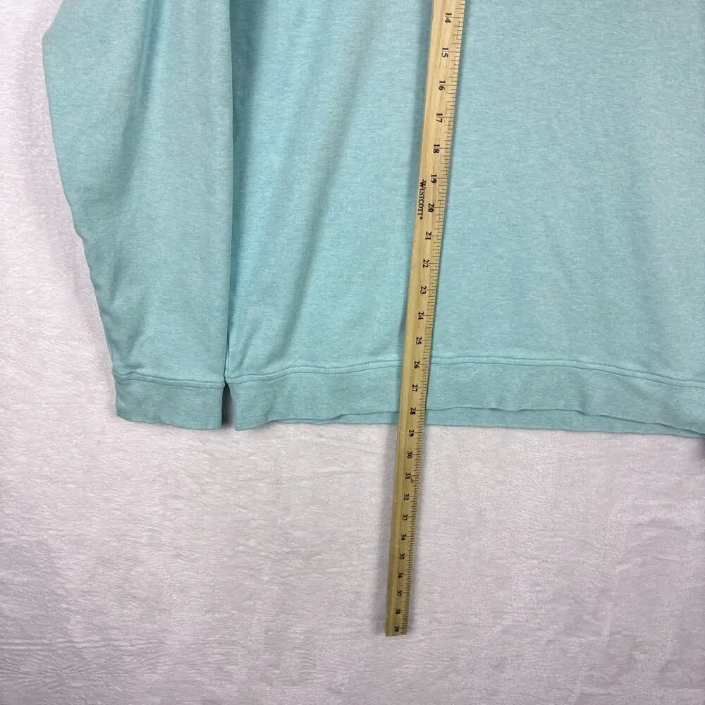 Peter Millar 1/4 Zip Pullover Sweater Men XL Teal Preppy Golf Classic Old Money - Picture 4 of 9